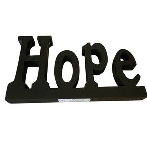At Home America  Wooden HOPE Sign Hope for Mike--Words of Truth NIB Black